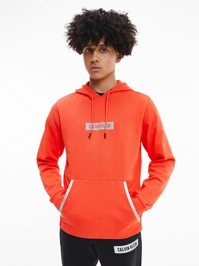 Calvin Klein Ruhák HU184490 | Calvin Klein Cotton Terry Férfi Kapucnis Pulóver Rózsaszín